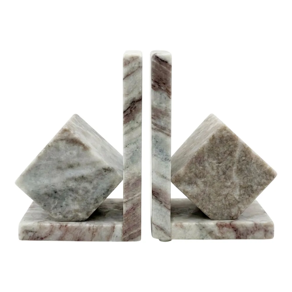 MARCFIELD SET OF 2 GRAY BOOKENDS 6 (IN)