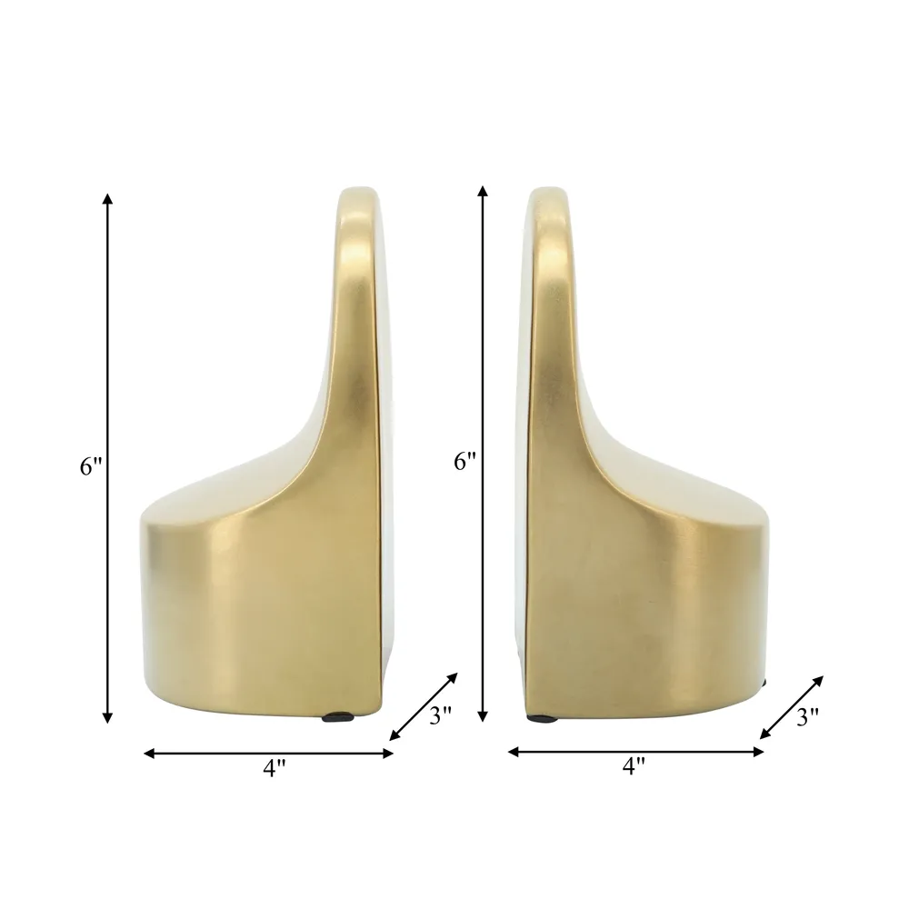 ORRBAY SET OF 2 GOLD BOOKENDS 7 (IN)