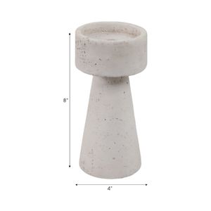 CARLIN WHITE CANDLE HOLDER 8 (IN) 9