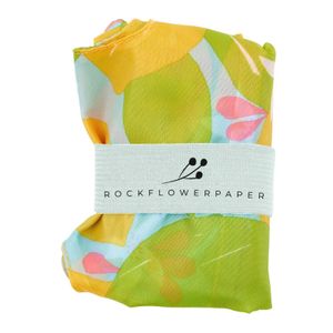 Lemon Blossoms blu Reusable Shopping Bag 4