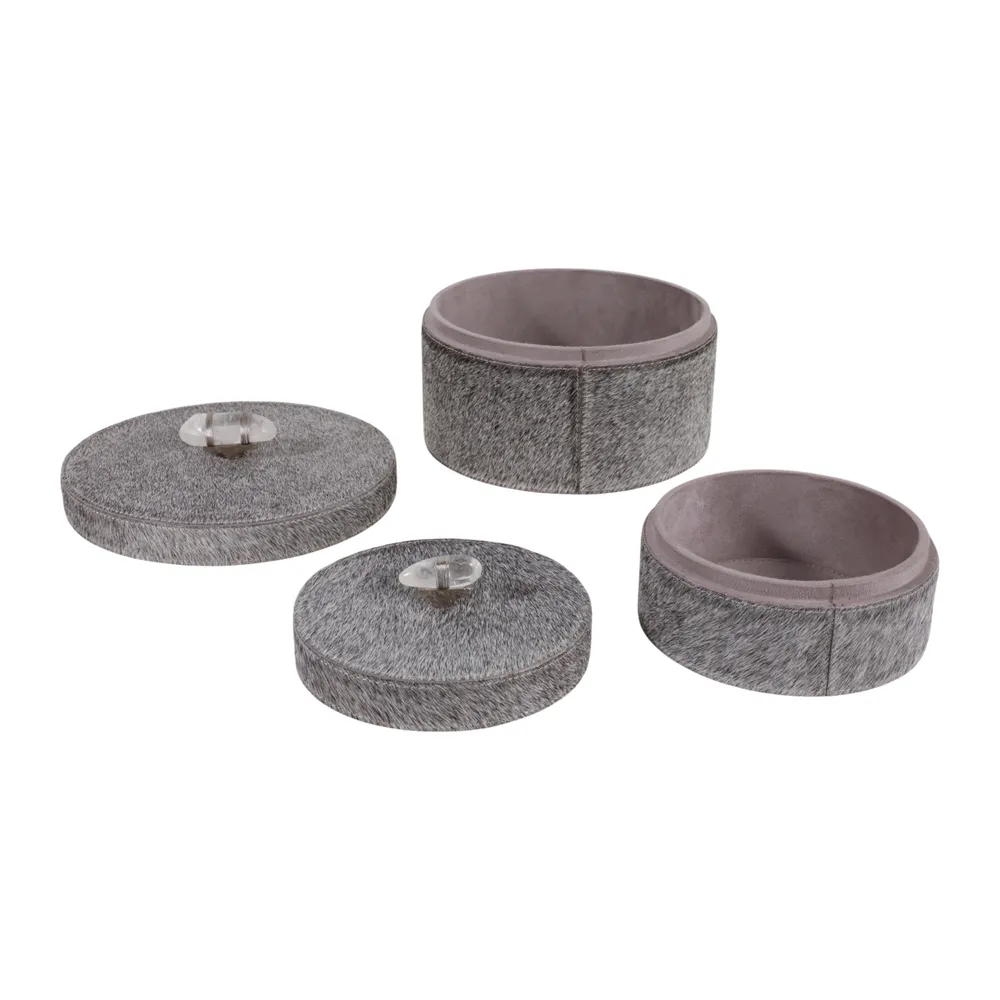 GERBERBEACH SET OF 2 GRAY BOXES 5 (IN)