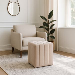 BRAECLIFF TAN OTTOMAN 19 (IN) 11
