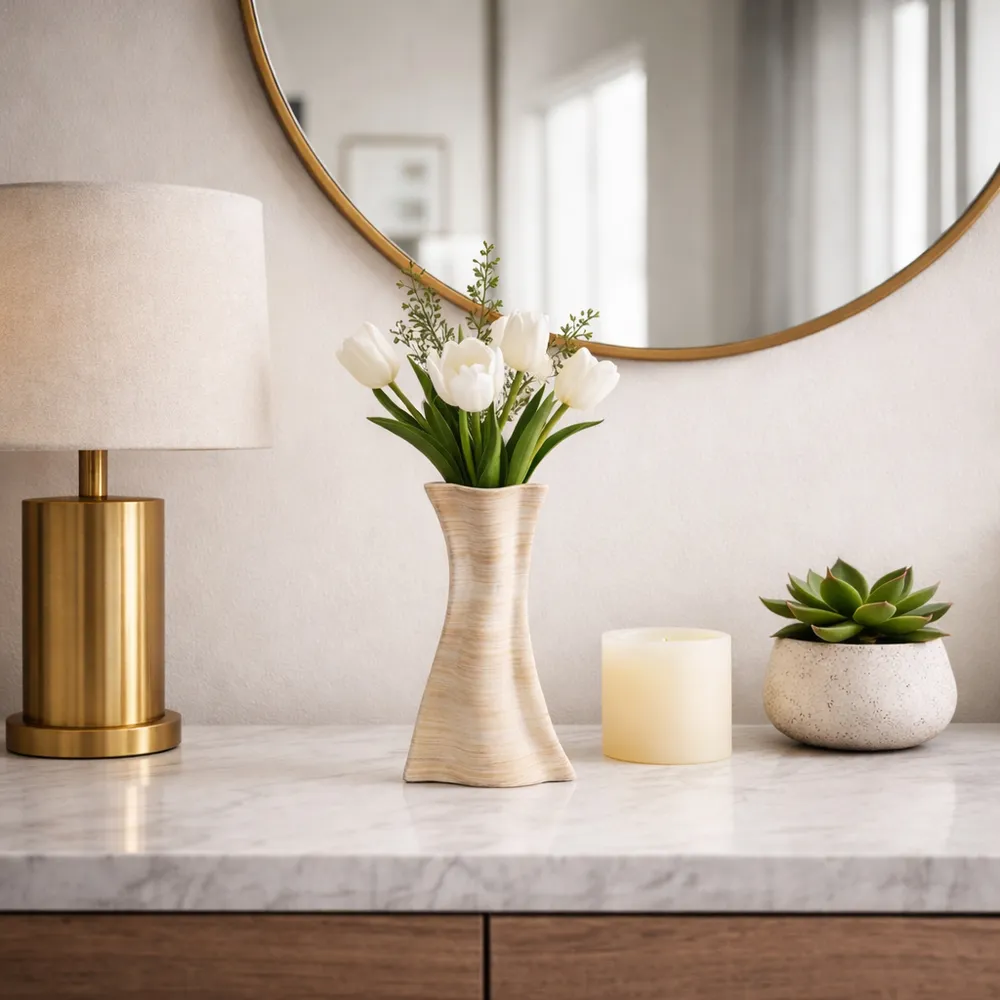 BRAEMORE TAN VASE 12 (IN)