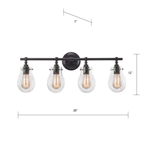 Jaelyn 29'' Wide 4-Light Vanity Light - Oil Rubbed Bronze 2