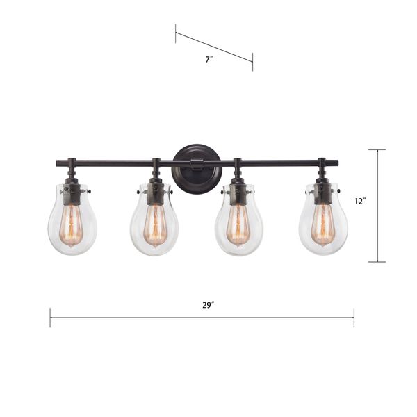 Jaelyn 29'' Wide 4-Light Vanity Light - Oil Rubbed Bronze