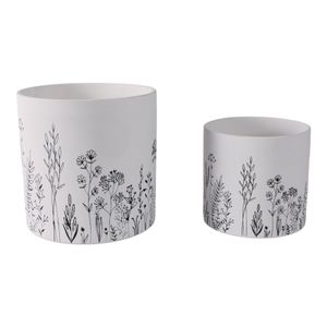 DARRENOAK SET OF 2 WHITE PLANTER 8 (IN) 1