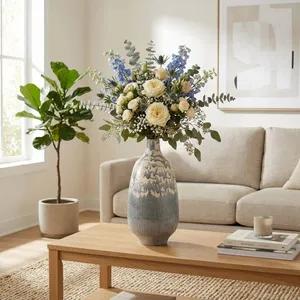 TROY GRAY VASE 18 (IN) 2