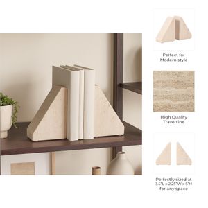 HOBARTBEACH SET OF 2 TAN BOOKENDS 6 (IN) 9