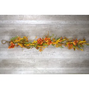 Fall Hydrangea 4ft Garland 1