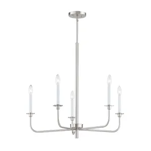 Lexington Green 30" Wide 5-Light Chandelier - Brushed Nickel 1