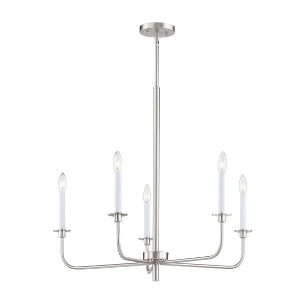 Lexington Green 30" Wide 5-Light Chandelier - Brushed Nickel