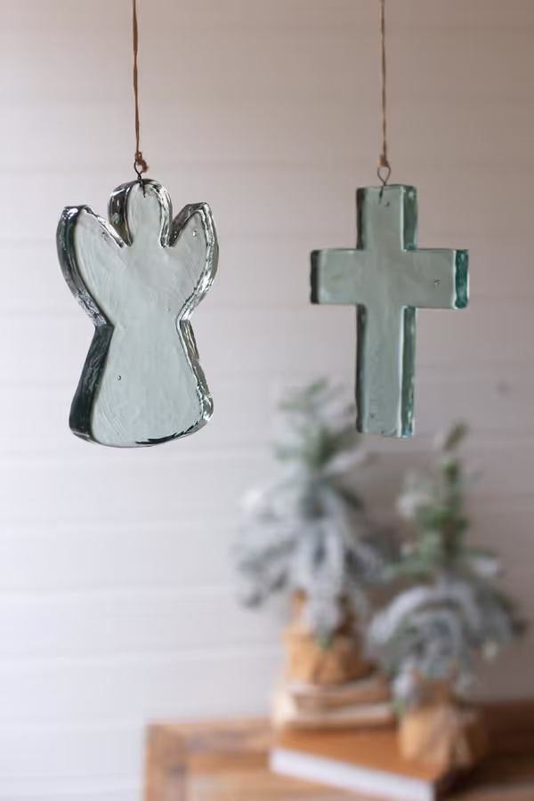 Glass Cross Suncatcher