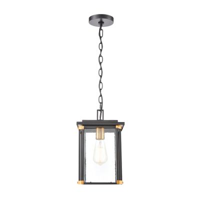 Vincentown 8″ Wide 1-Light Outdoor Pendant - Matte Black