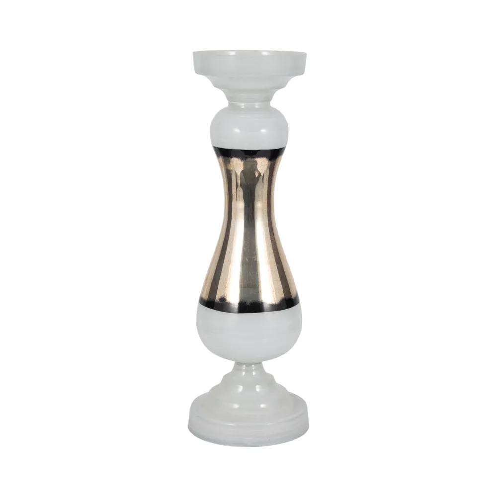 AIDENFIELD WHITE CANDLE HOLDER 26 (IN)
