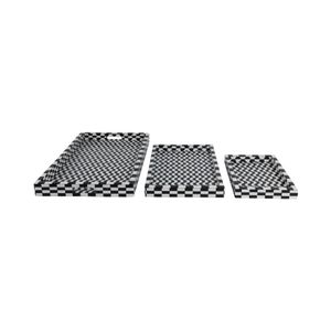 HANKCROSS SET OF 3 BLACK TRAY 2 (IN) 4