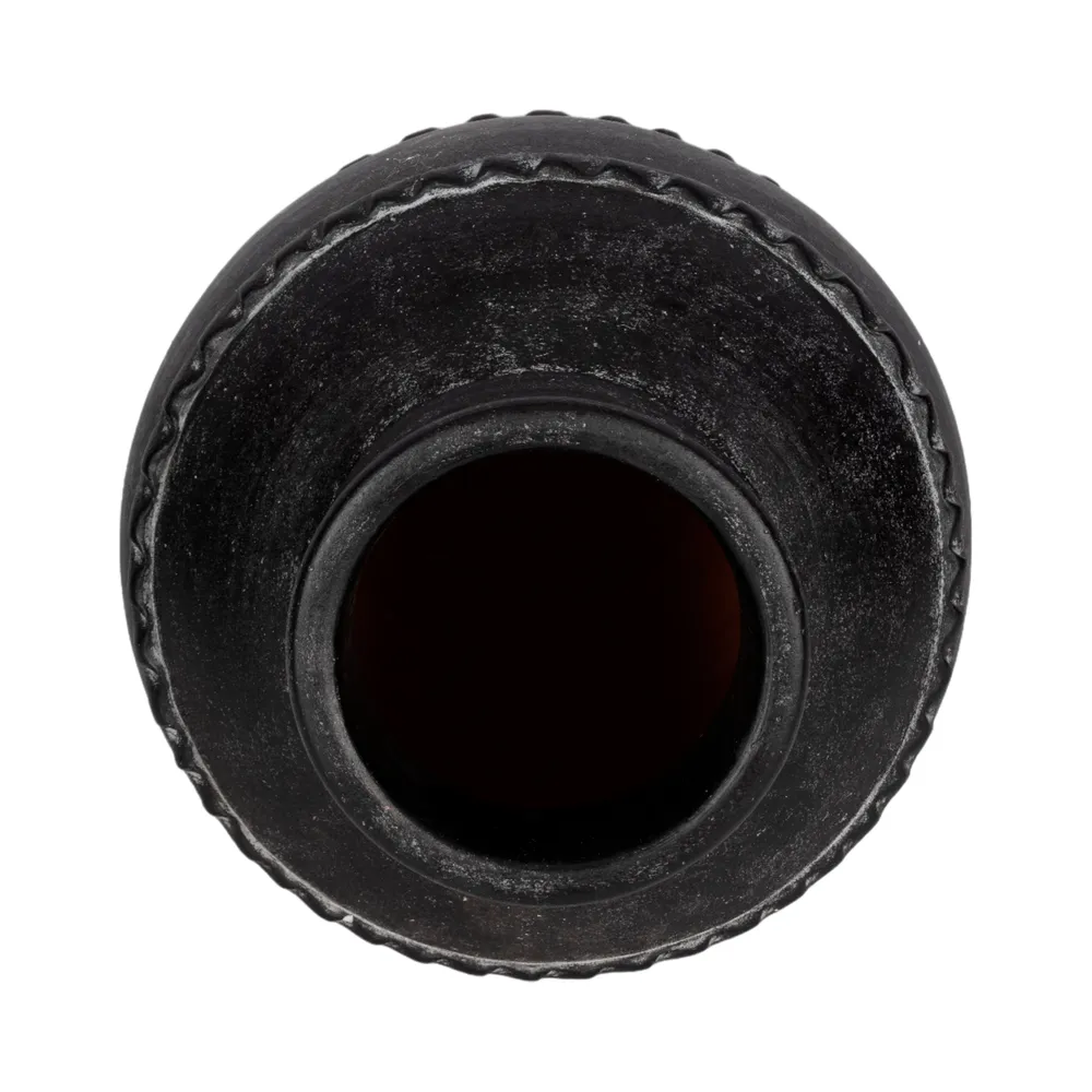 ROSEBEACH BLACK VASE 12 (IN)