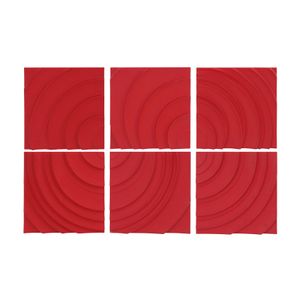 DOVERTON SET OF 6 RED ART 14 (IN) 1