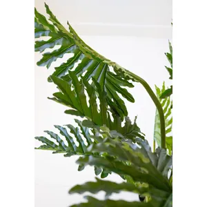 Artificial Philodendron in a Black Plastic Pot 4