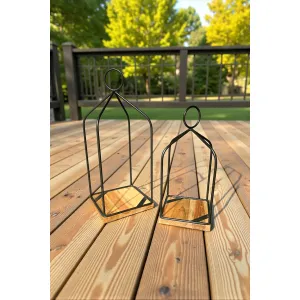 Cathedral Arch Lanterns Set of 2 L - 6x6x14in S - 5x5x10in 2