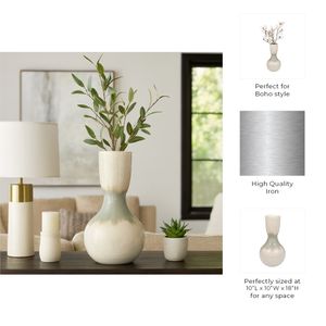 COLINWIND WHITE VASE 18 (IN) 10