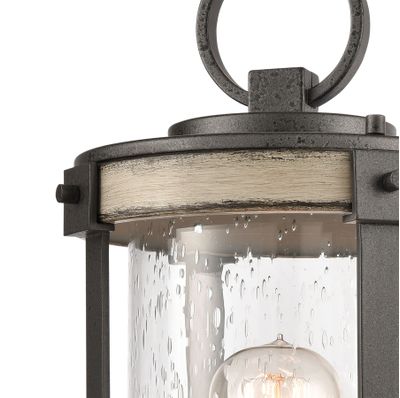 Annenberg 19″ High 1-Light Outdoor Post Light - Anvil Iron