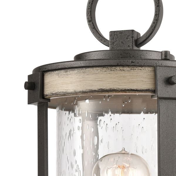 Annenberg 19'' High 1-Light Outdoor Post Light - Anvil Iron