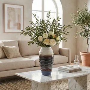 BAIRDSTONE BROWN VASE 19 (IN) 12