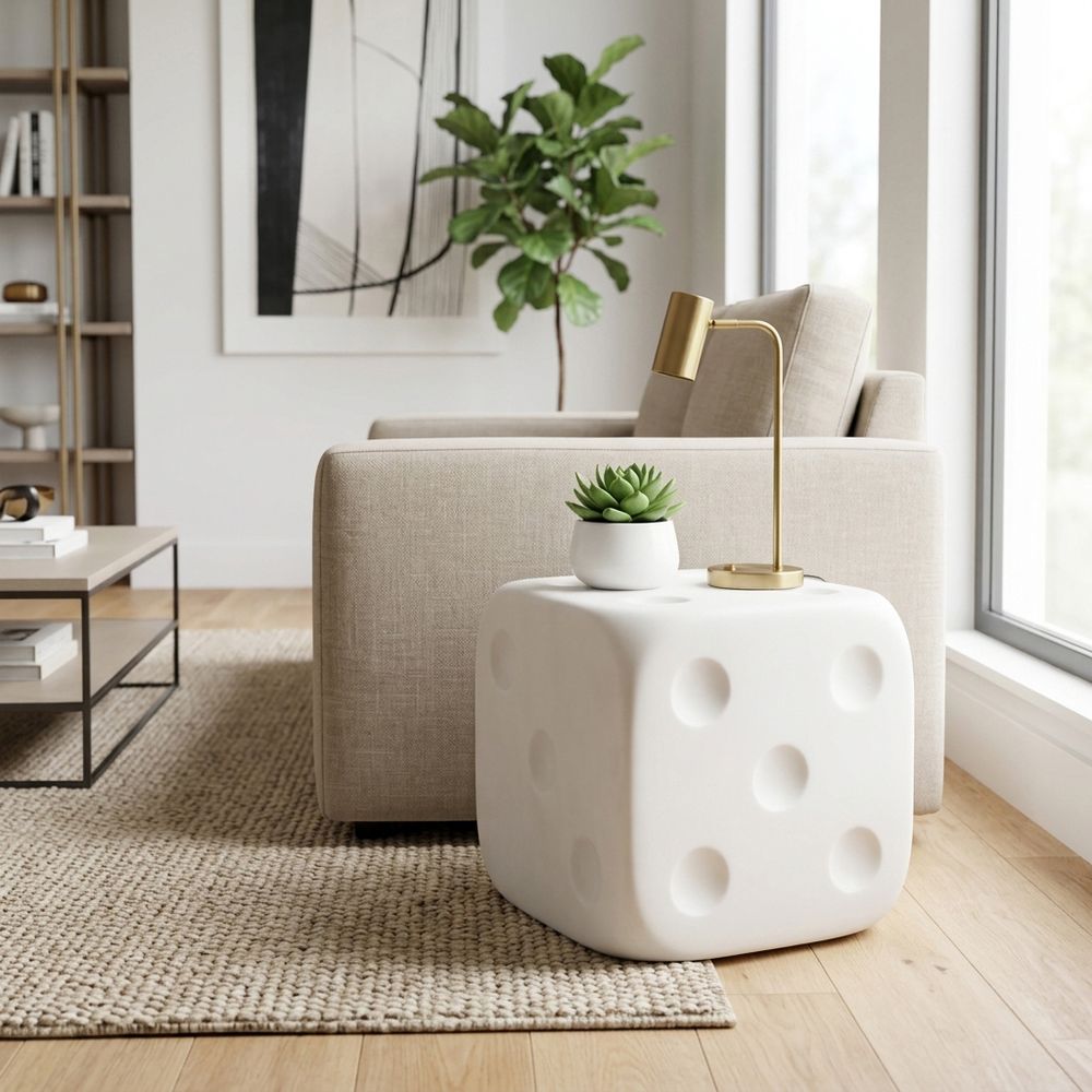 HARTSHAW WHITE STOOL 18 (IN)
