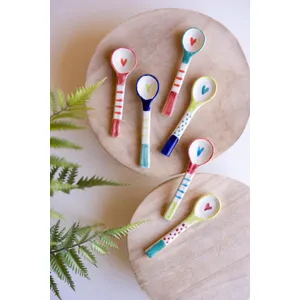 Set of 6 Decorative Ceramic Spoons 2