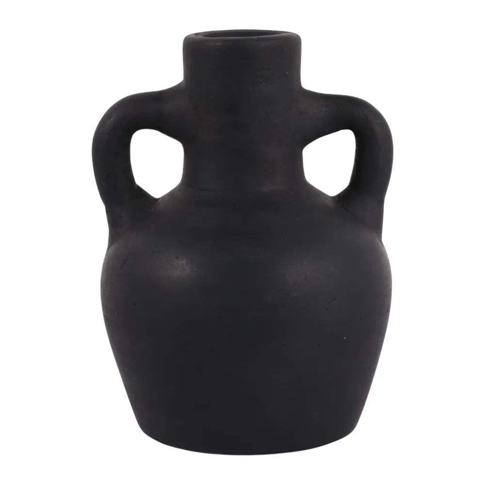 FARLEYBEACH BLACK VASE 6 (IN)