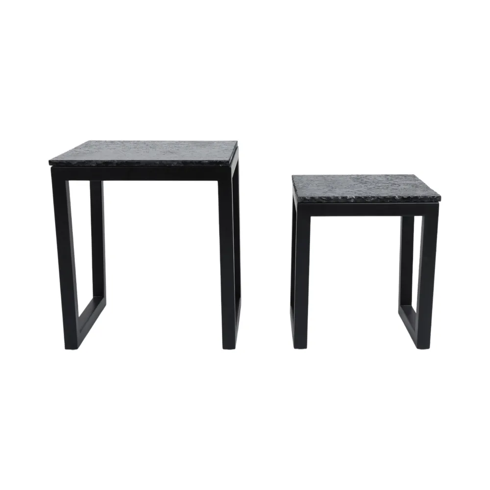 DRAKECLIFF SET OF 2 BLACK TABLE 23 (IN)