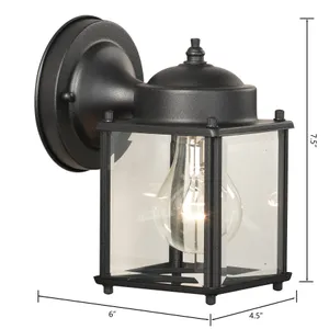 Tipton 7.5'' High 1-Light Outdoor Sconce - Black 2