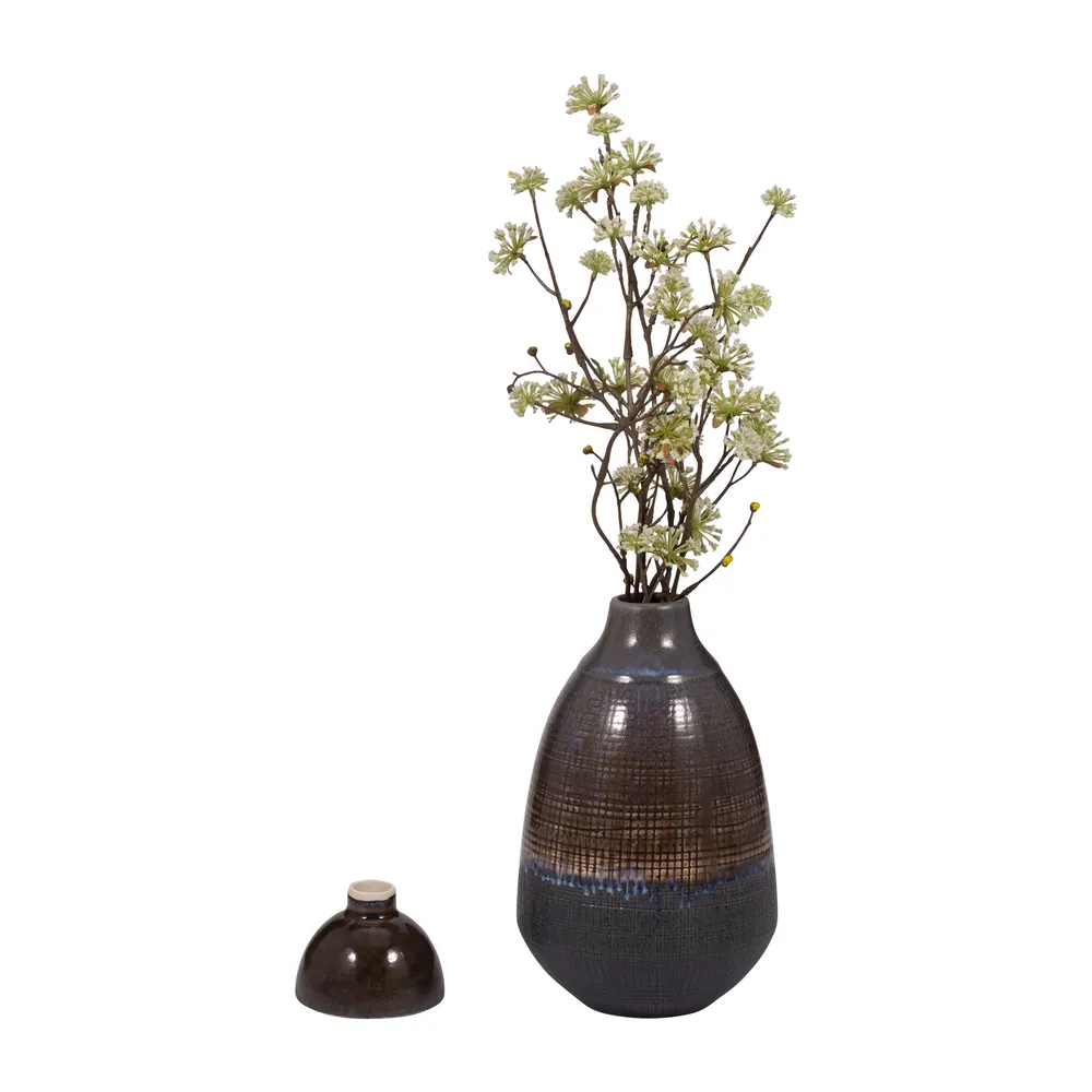CARLINFIELD BROWN VASE 12 (IN)