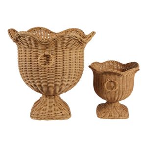 DARNELLWIND SET OF 2 BROWN VASES 17 (IN) 5