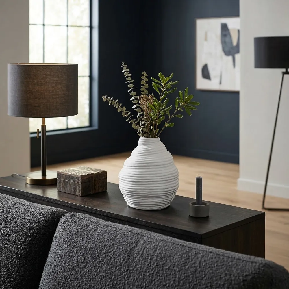 KELSEYHOLM WHITE VASE 9 (IN)