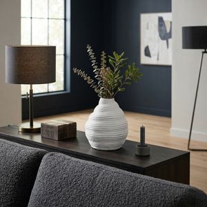 KELSEYHOLM WHITE VASE 9 (IN) 12