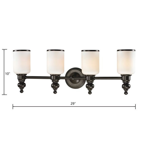 Bristol Way 29'' Wide 4-Light Vanity Light - Oil Rubbed Bronze