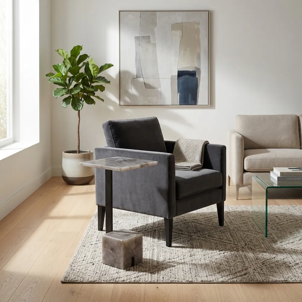 MILTONRIDGE GRAY TABLE 26 (IN)
