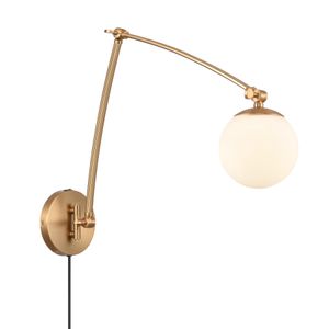 Caroline 19'' High 1-Light Swingarm Sconce - Brushed Gold 1