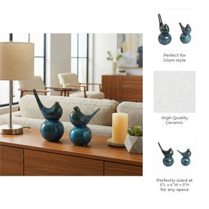 HAYFIELDMOOR SET OF 2 BLUE DECOR 9 (IN) 9