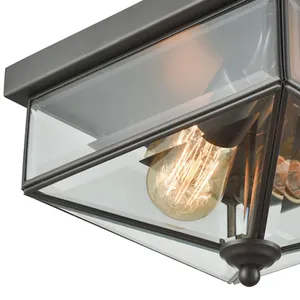 Lankford 10'' Wide 2-Light Outdoor Flush Mount - Oil Rubbed Bronze 2