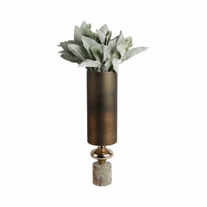 OPALHAVEN BROWN GLASS VASE 20 (IN) 3