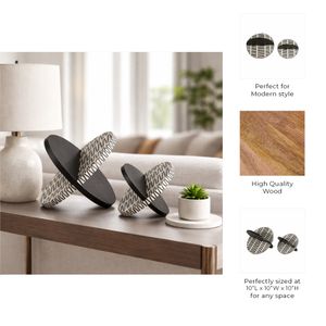 IVYGATE SET OF 2 BLACK DECOR 10 (IN) 9
