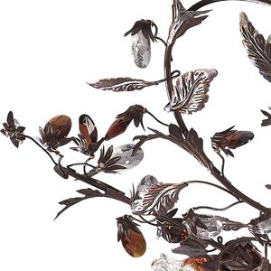 Cristallo Fiore 27'' Wide 3-Light Semi Flush Mount - Deep Rust 2