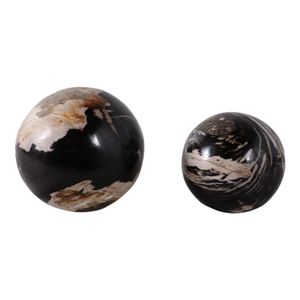 ELDERVIEW SET OF 2 BLACK ORBS 6 (IN) 3