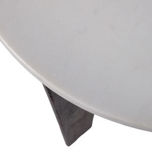 GARSONFIELD WHITE TABLE 22 (IN) 5