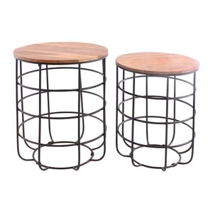 AVA SET OF 2 BLACK TABLE 23 (IN) 1
