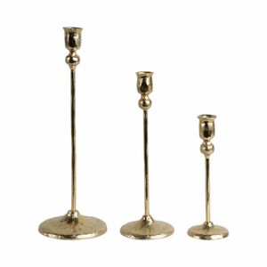 BAKERHAM GOLD CANDLE HOLDER 9 (IN) 8