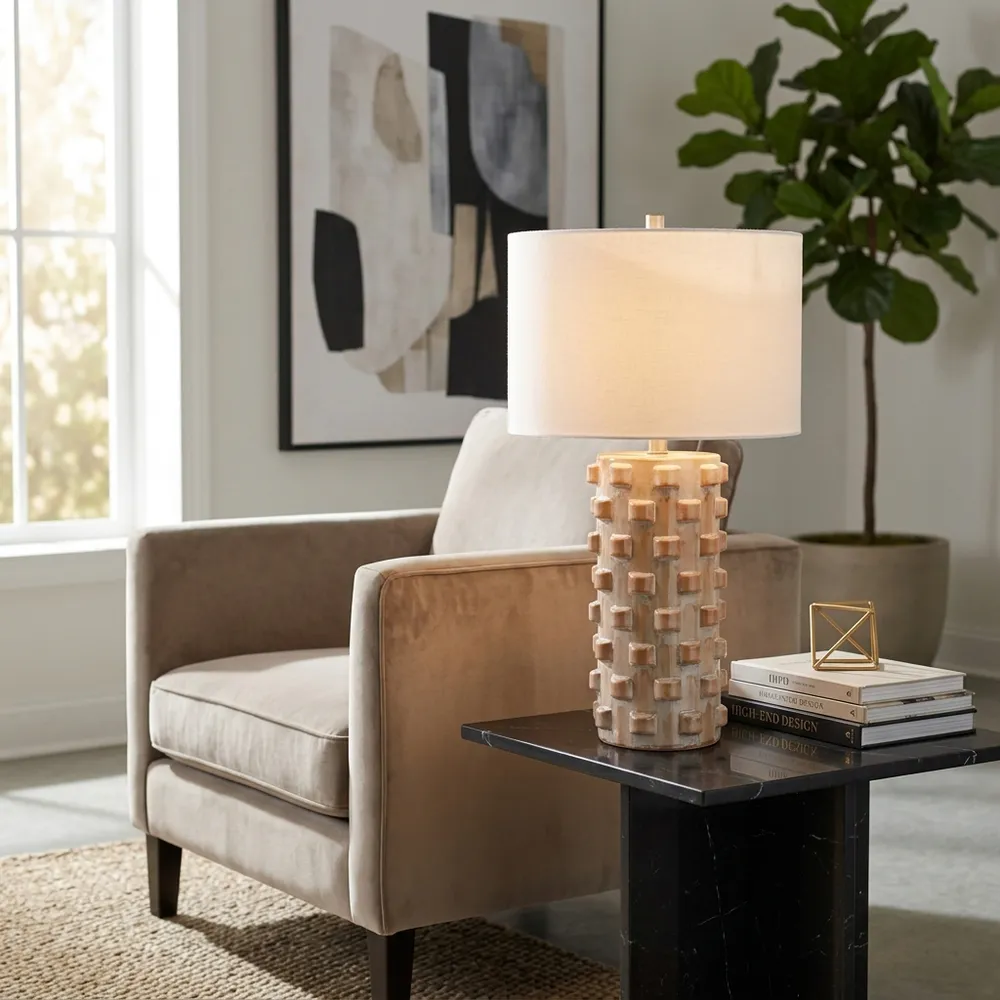 HILTONPORT WHITE LAMP 27 (IN)