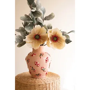 Ceramic Vase with Peppermint Detail 1